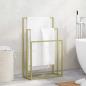 Preview: ARDEBO.de - Handtuchständer Golden 48x24x79 cm Eisen