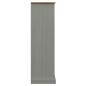 Preview: Bücherregal VIGO Grau 90x35x114,5 cm Massivholz Kiefer