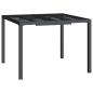 Preview: Gartentisch Anthrazit 100x100x72 cm Stahl