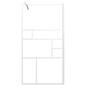 Preview: Duschwand für Walk-In Dusche 115x195 cm ESG-Glas Weiß