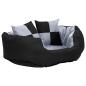 Preview: Wendbares & waschbares Hundekissen Grau und Schwarz 65x50x20 cm