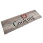 Preview: ARDEBO.de - Küchenteppich Waschbar Cooking Grau 60x180 cm Samt