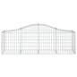 Preview: Gabione mit Hochbogen 200x50x60/80 cm Verzinktes Eisen