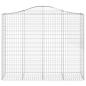 Preview: Gabione mit Hochbogen 200x50x160/180 cm Verzinktes Eisen