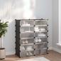 Preview: ARDEBO.de - Schuhregal Schwarz 94,5x36,5x106 cm PP