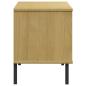 Preview: Schuhregal OSLO mit Metallbeinen Braun 106x35x45 cm Massivholz