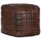 Preview: ARDEBO.de - Pouf Dunkelbraun 40 x 40 x 40 cm Echtes Ziegenleder