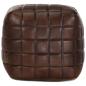 Preview: Pouf Dunkelbraun 40 x 40 x 40 cm Echtes Ziegenleder
