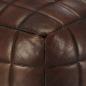 Preview: Pouf Dunkelbraun 40 x 40 x 40 cm Echtes Ziegenleder