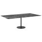 Preview: Tischplatte Schwarz 120x65 cm 8 mm Hartglas in Marmoroptik
