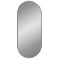 Preview: Wandspiegel Schwarz 100x45 cm Oval