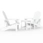 Preview: Adirondack-Gartenst?hle mit Tisch HDPE Wei?