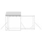 Preview: Outdoor-Hundezwinger mit Dach Silbern 4x4x2,5m Verzinkter Stahl