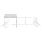 Preview: Outdoor-Hundezwinger mit Dach Silbern 10x6x2,5 m Stahl Verzinkt
