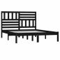 Preview: Massivholzbett Schwarz Kiefer 140x190 cm