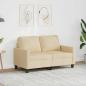 Preview: ARDEBO.de - 2-Sitzer-Sofa Creme 120 cm Stoff
