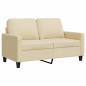 Preview: 2-Sitzer-Sofa Creme 120 cm Stoff