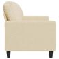 Preview: 2-Sitzer-Sofa Creme 120 cm Stoff