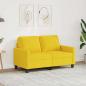 Preview: ARDEBO.de - 2-Sitzer-Sofa Hellgelb 120 cm Stoff