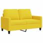 Preview: 2-Sitzer-Sofa Hellgelb 120 cm Stoff