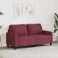 Preview: ARDEBO.de - 2-Sitzer-Sofa Weinrot 140 cm Stoff