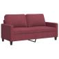 Preview: 2-Sitzer-Sofa Weinrot 140 cm Stoff