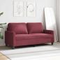 Preview: 2-Sitzer-Sofa Weinrot 140 cm Stoff