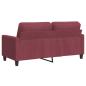 Preview: 2-Sitzer-Sofa Weinrot 140 cm Stoff