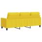 Preview: 3-Sitzer-Sofa Hellgelb 180 cm Stoff