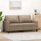 Preview: ARDEBO.de - 2-Sitzer-Sofa Cappuccino-Braun 140 cm Kunstleder