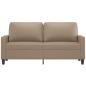 Preview: 2-Sitzer-Sofa Cappuccino-Braun 140 cm Kunstleder