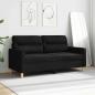 Preview: 2-Sitzer-Sofa Schwarz 140 cm Stoff