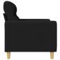 Preview: 2-Sitzer-Sofa Schwarz 140 cm Stoff
