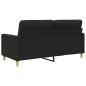 Preview: 2-Sitzer-Sofa Schwarz 140 cm Stoff