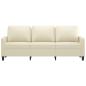 Preview: 3-Sitzer-Sofa Creme 180 cm Kunstleder