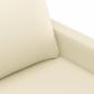 Preview: 3-Sitzer-Sofa Creme 180 cm Kunstleder