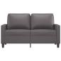Preview: 2-Sitzer-Sofa Grau 120 cm Kunstleder