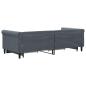 Preview: Tagesbett Ausziehbar mit Schubladen Dunkelgrau 90x200 cm Samt