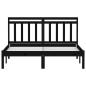 Preview: Massivholzbett Schwarz Kiefer 140x190 cm