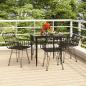 Preview: ARDEBO.de - 5-tlg. Garten-Essgruppe Schwarz Poly Rattan