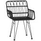 Preview: 5-tlg. Garten-Essgruppe Schwarz Poly Rattan