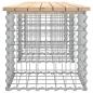 Preview: Gartenbank aus Gabionen 203x44x42 cm Massivholz Kiefer