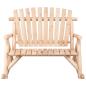 Preview: Garten-Schaukelbank 2-Sitzer 123x96x102 cm Massivholz Fichte