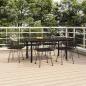 Preview: ARDEBO.de - 7-tlg. Garten-Essgruppe Schwarz Poly Rattan