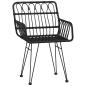Preview: 7-tlg. Garten-Essgruppe Schwarz Poly Rattan