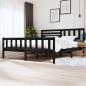 Preview: ARDEBO.de - Massivholzbett Schwarz 200x200 cm