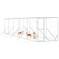 Preview: Outdoor-Hundezwinger Silbern 2x10x2 m Verzinkter Stahl