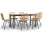 Preview: 7-tlg. Garten-Essgruppe Poly Rattan