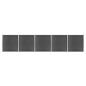 Preview: ARDEBO.de - Zaunelement Set WPC 872x186 cm Schwarz