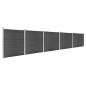 Preview: Zaunelement Set WPC 872x186 cm Schwarz